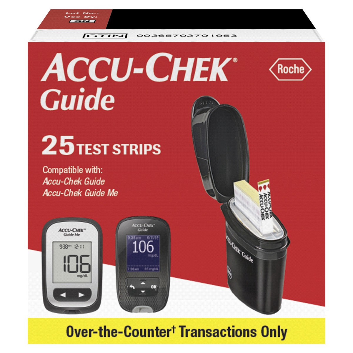 slide 1 of 9, Accu-Chek Guide Test Strips, 25 ct