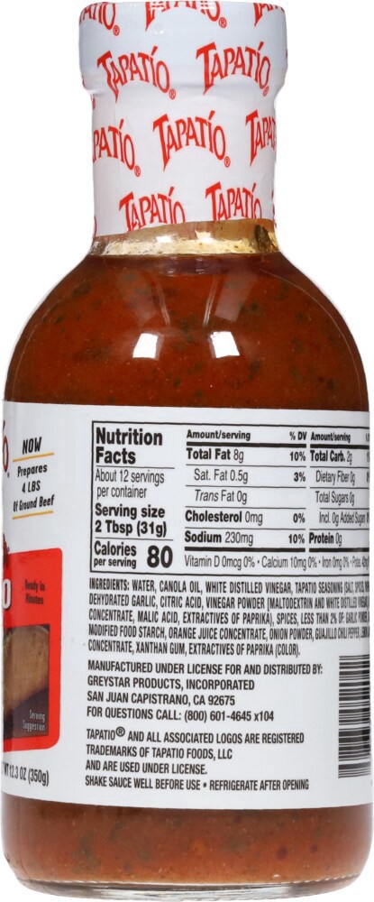 slide 2 of 4, Tapatio Classic Spicy Taco Skillet Sauce, 12.3 oz
