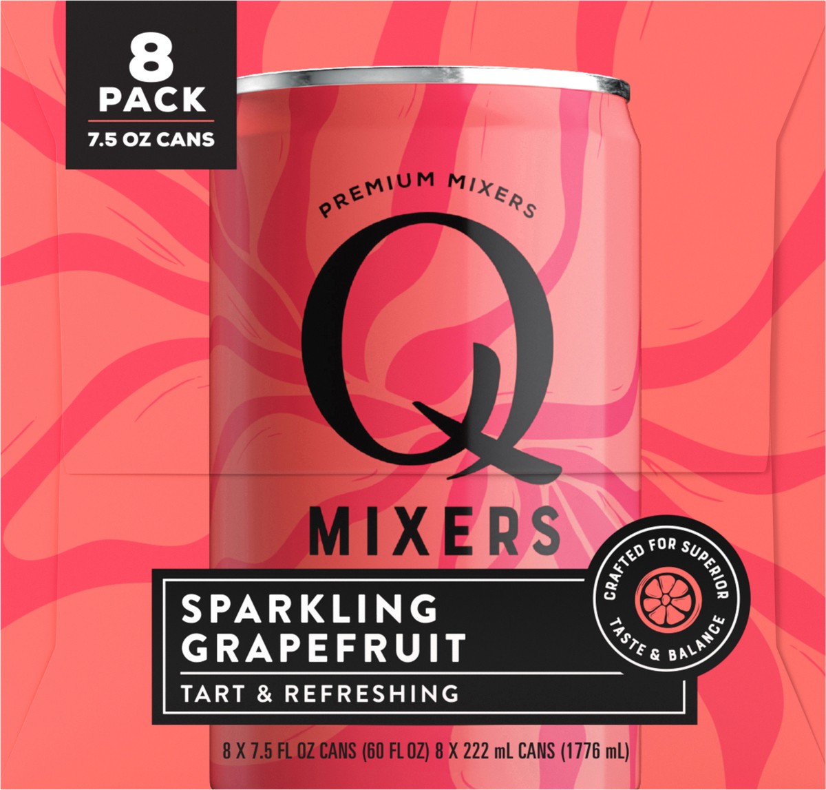 slide 6 of 12, Q Mixers Sparkling Grapefruit 8 - 7.5 fl oz Cans, 8 ct