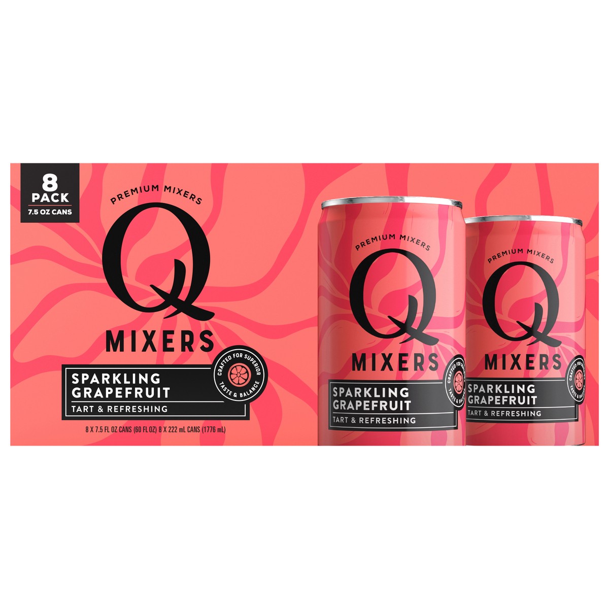 slide 2 of 12, Q Mixers Sparkling Grapefruit 8 - 7.5 fl oz Cans, 8 ct