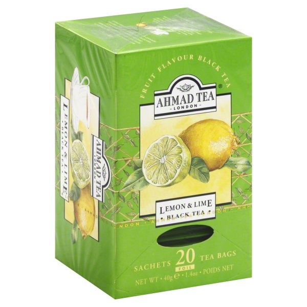 slide 1 of 1, Ahmad Tea Ahmad Lemon & Lime Tea, 20 ct