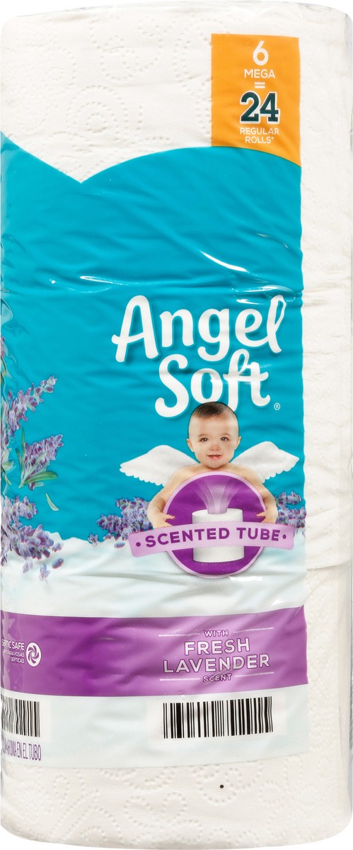 slide 7 of 11, Angel Soft 2-Ply Mega Rolls Scented Tube Fresh Lavender Scent Bathroom Tissue 6 ea, 6 ct