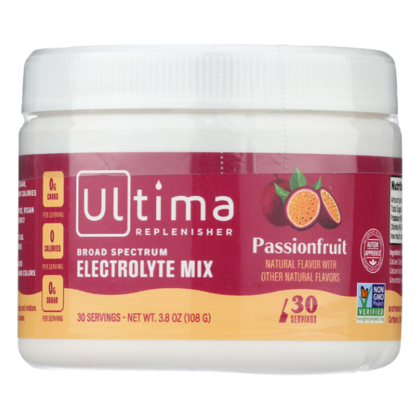 slide 1 of 1, Ultima Replenisher Passionfruit Electrolyte Drink Mix Tub - 3.8 oz, 1 ct