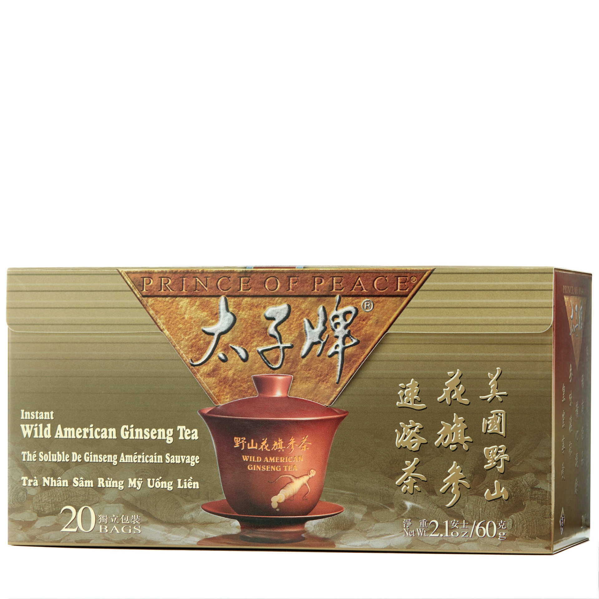 slide 1 of 1, Prince of Peace Instant Wild American Ginseng Tea, 20 ct