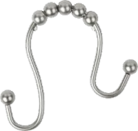 Maytex Mills Luminex Double Glide Shower Curtain Hooks - Brushed Nickel