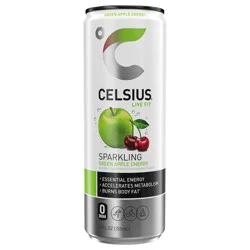 Celsius Live Fit Sparkling Energy Drink Green Apple Cherry 12 Fl Oz
