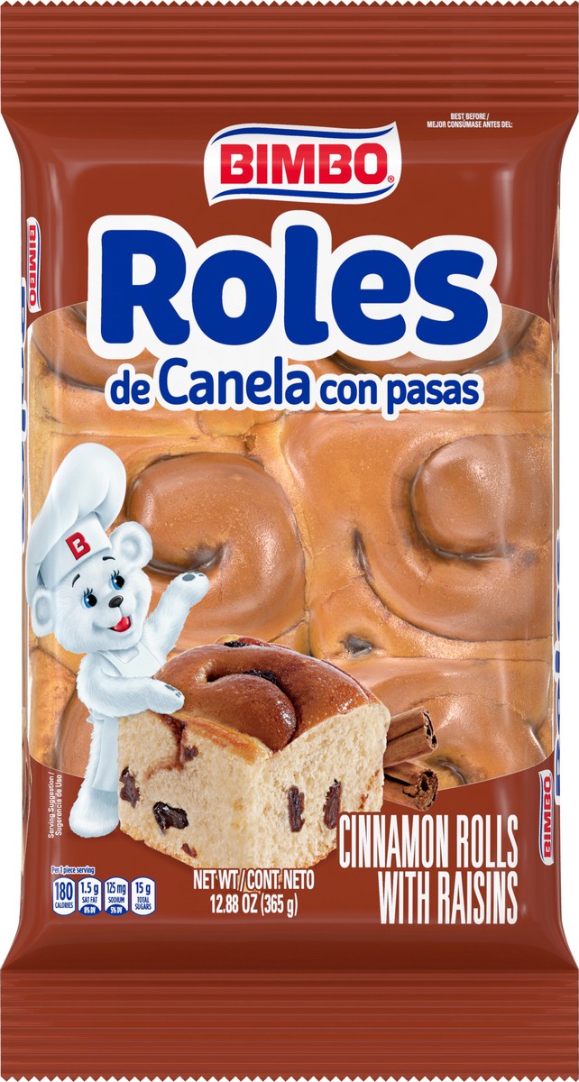 slide 1 of 1, Marinela Bimbo Roles De Canela (Cinnaomon Rolls) 6 Ct 12.88 Oz-, 12.88 oz