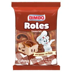 Bimbo Roles de Canela con Pasas Cinnamon Rolls with Raisins, 6 count, 12.88 oz