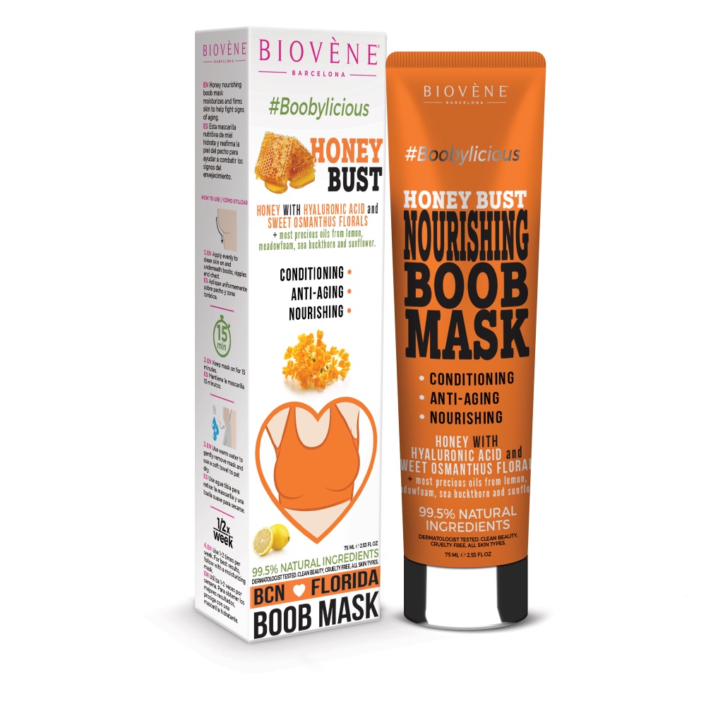 slide 1 of 1, Biovène Honey Bust Nourishing Boob Mask, 2.53 oz