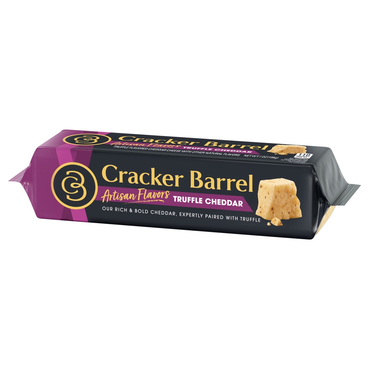 slide 3 of 13, Cracker Barrel Truffle Cheddar Cheese 7 oz, 7 oz