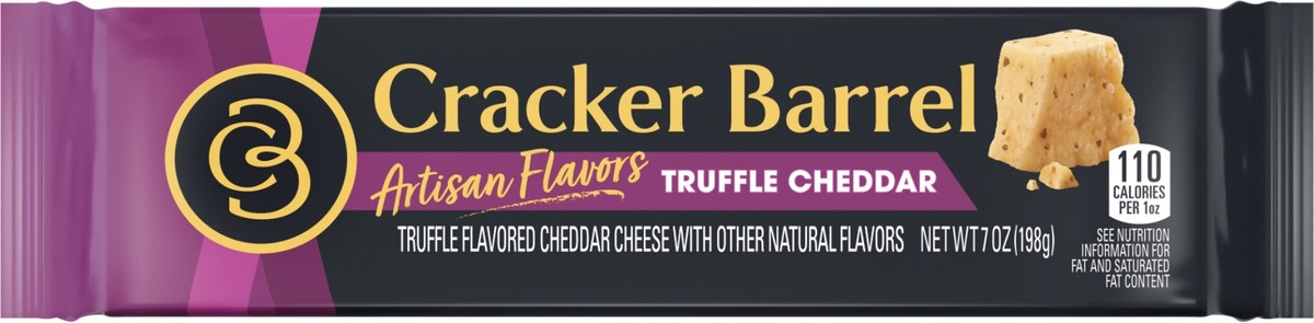slide 2 of 13, Cracker Barrel Truffle Cheddar Cheese 7 oz, 7 oz