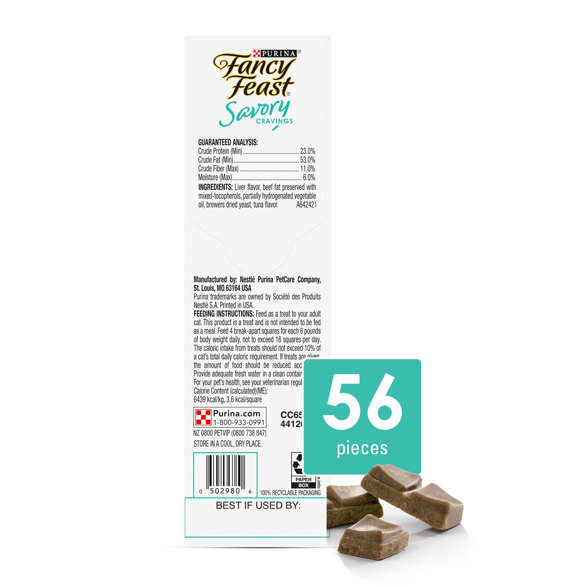 slide 9 of 9, Fancy Feast Savory Cravings Break Apart Tuna Flavor Treats, 