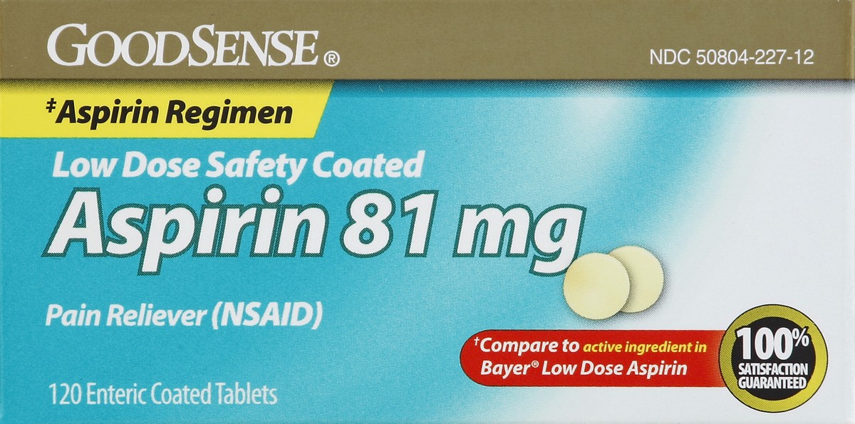 slide 1 of 5, Good Sense Aspirin 120 ea, 120 ct