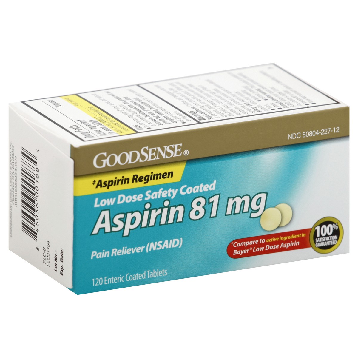 slide 4 of 5, Good Sense Aspirin 120 ea, 120 ct