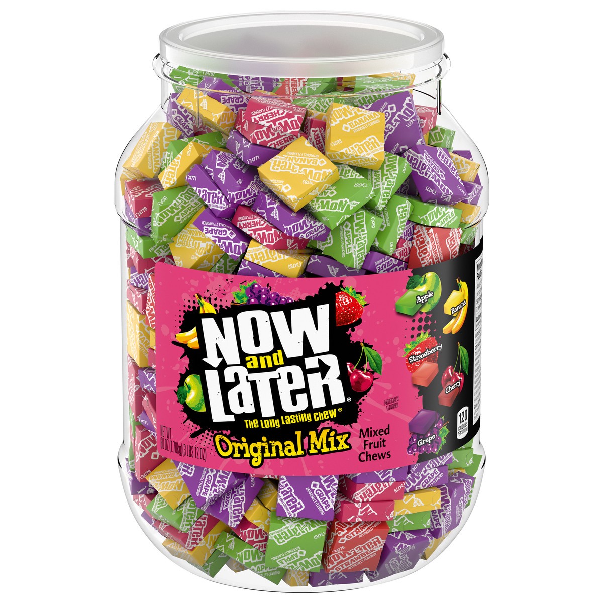 slide 2 of 9, Now & Later Original Mix Mixed Fruit Chews 60 oz, 60 oz