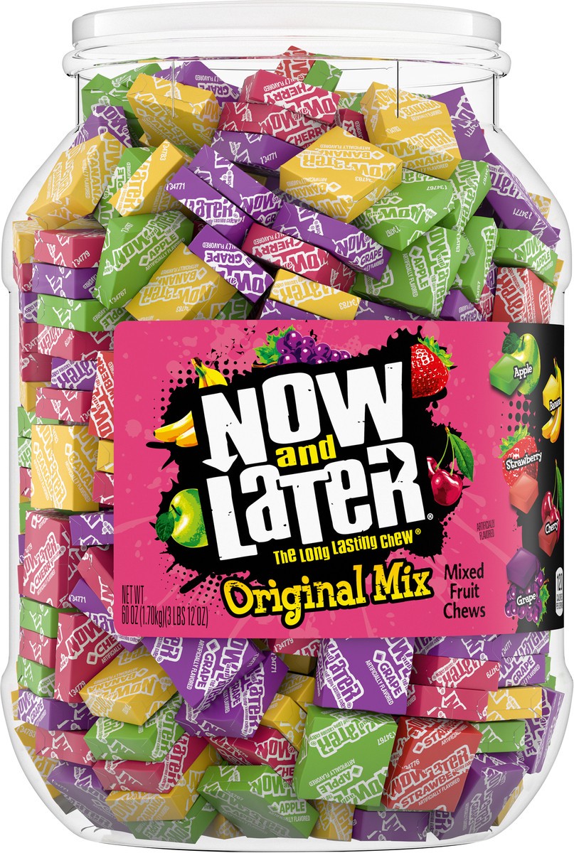 slide 4 of 9, Now & Later Original Mix Mixed Fruit Chews 60 oz, 60 oz