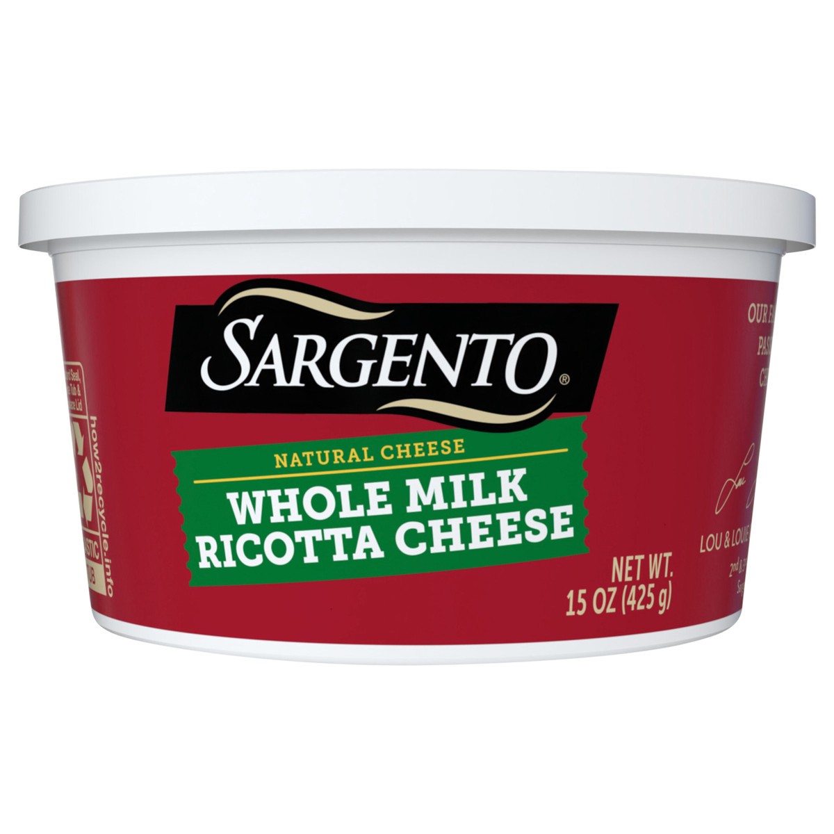 slide 1 of 6, Sargento Whole Milk Ricotta Natural Cheese, 15 oz., 15 oz