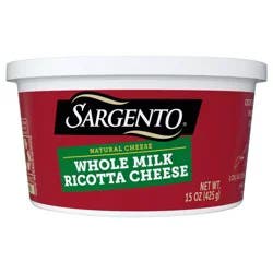 Sargento Whole Milk Ricotta Natural Cheese, 15 oz.