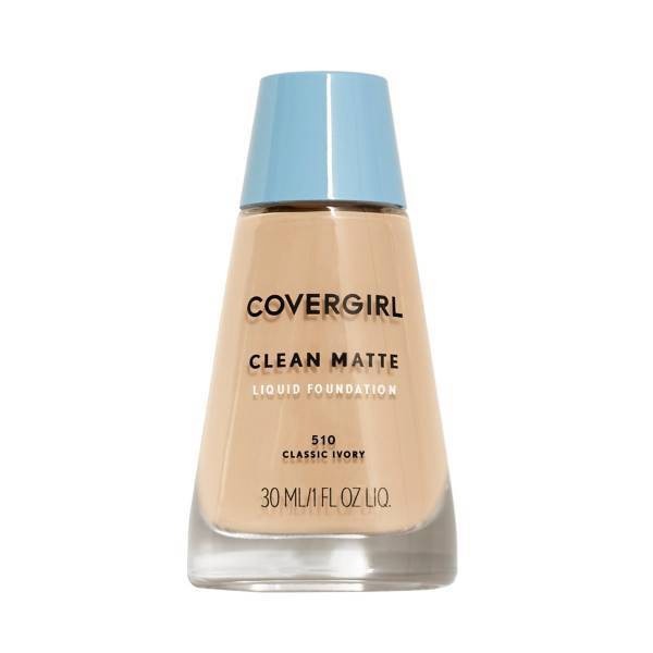 slide 1 of 2, Covergirl Clean Liquid Makeup Oil Control Classic Ivory 510, 1 ct