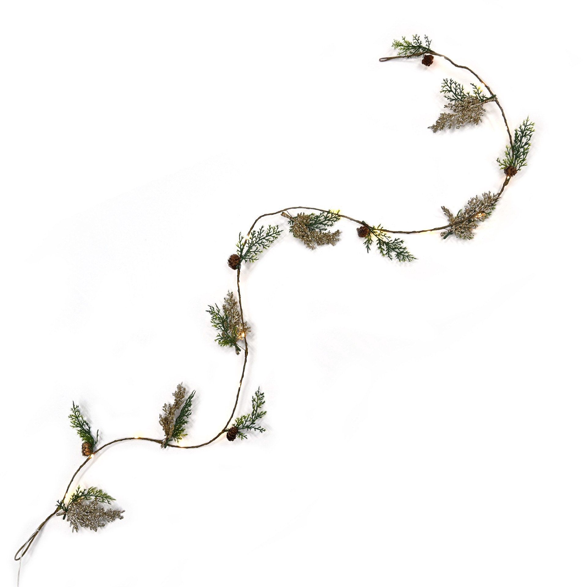 slide 2 of 3, 18ct. Warm White Led Pinecone Garland String Lights By Ashland, 18 ct