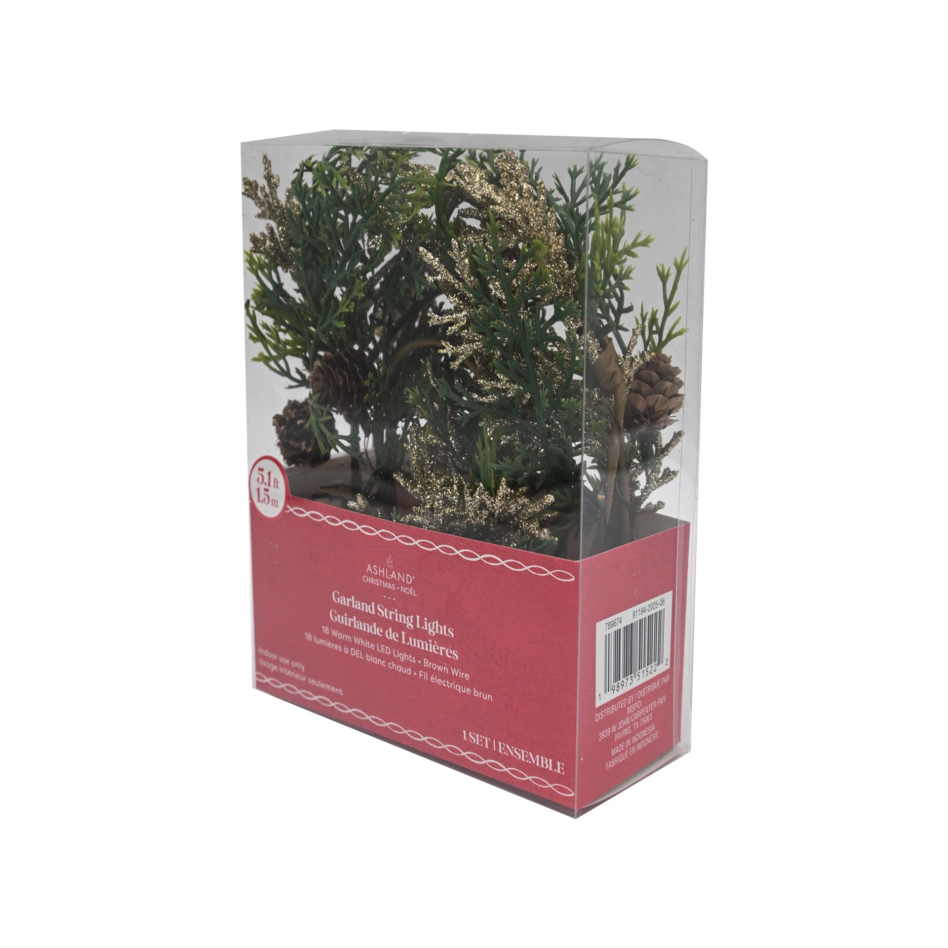 slide 3 of 3, 18ct. Warm White Led Pinecone Garland String Lights By Ashland, 18 ct