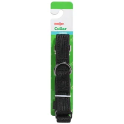 Meijer Adjustable Martingale Dog Collar, Black, Large, 1''