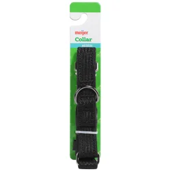 Meijer Adjustable Martingale Dog Collar, Black, Large, 1''