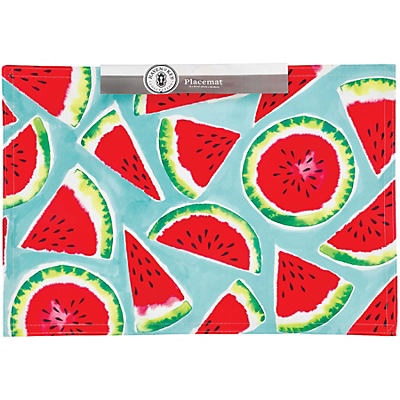 slide 1 of 1, Haven & Key Watermelon Print Summer Placemat, 13 in x 19 in