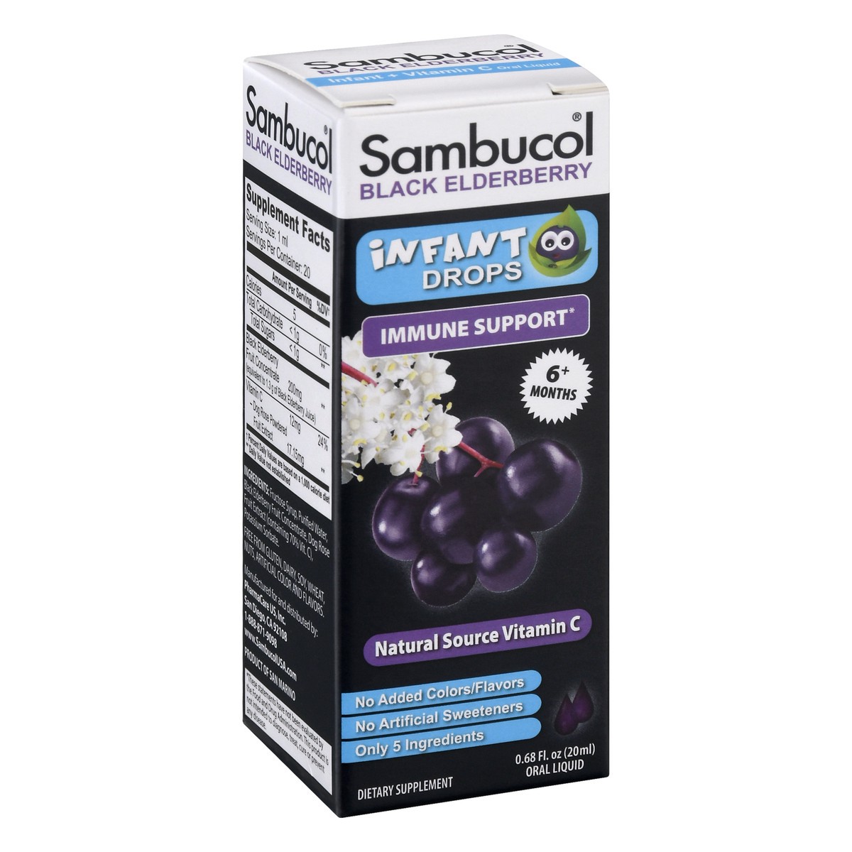 slide 2 of 9, Sambucol Infant Drops Black Elderberry Black Elderberry 0.68 oz, 0.68 oz