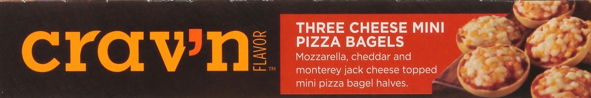 slide 5 of 15, Crav'n Flavor Three Cheese Mini Pizza Bagels 9 Each, 9 ct
