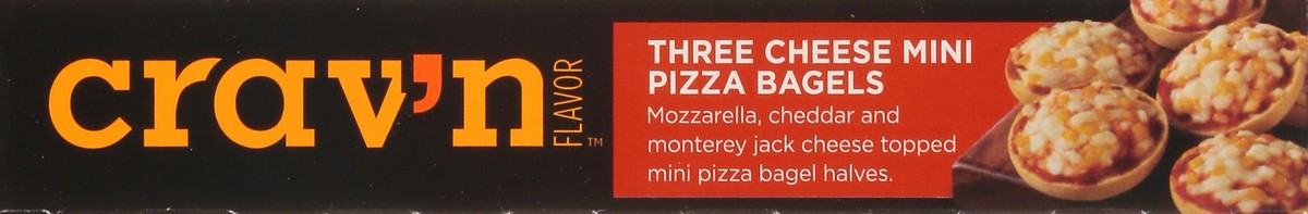 slide 4 of 15, Crav'n Flavor Three Cheese Mini Pizza Bagels 9 Each, 9 ct