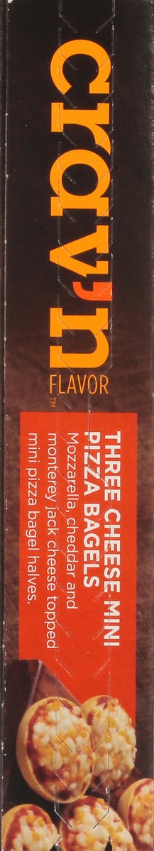 slide 7 of 15, Crav'n Flavor Three Cheese Mini Pizza Bagels 9 Each, 9 ct