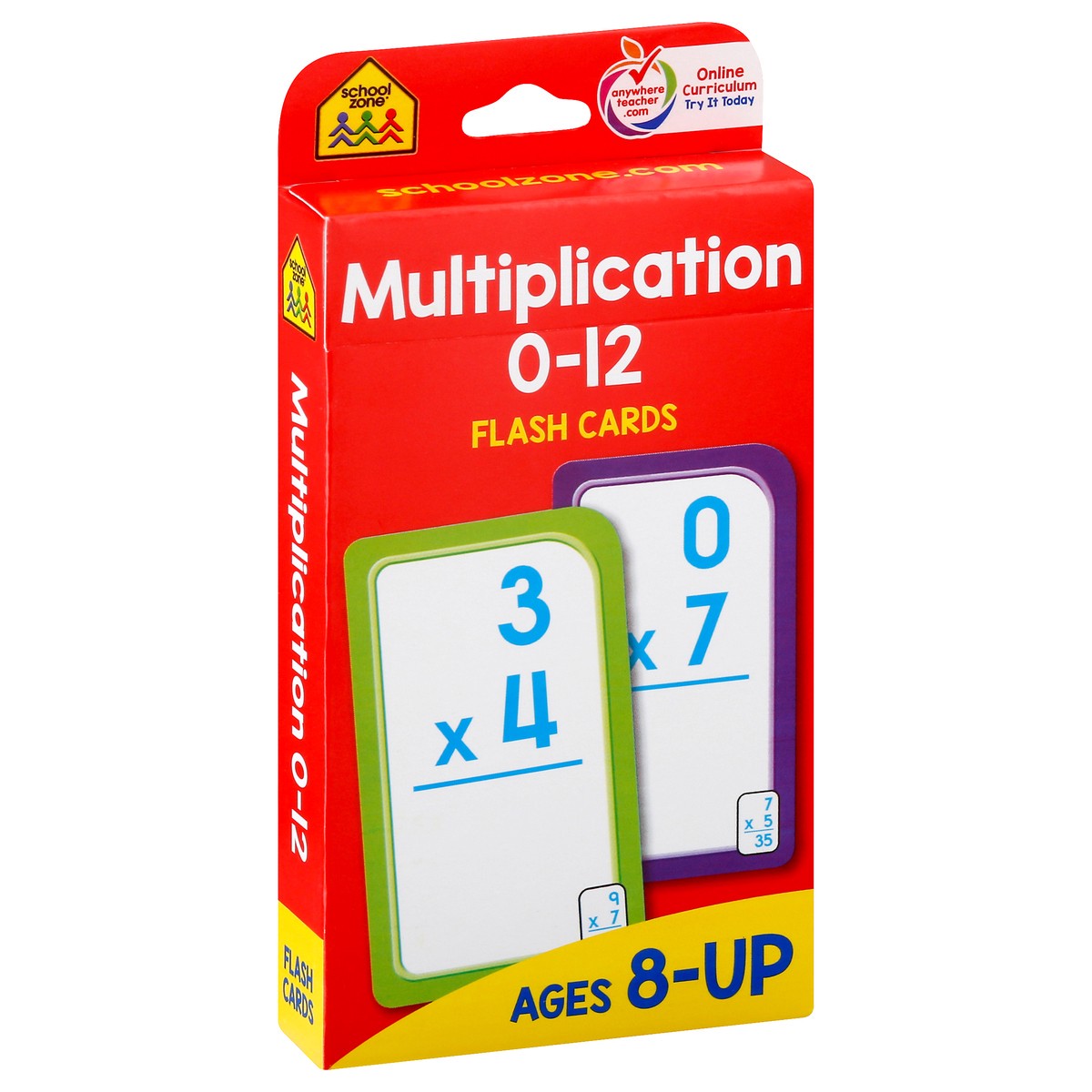 slide 8 of 9, School Zone Flash Cards Multiplication, 1 ct