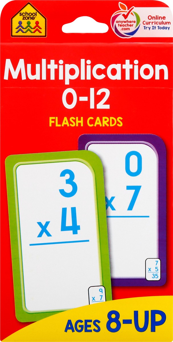 slide 2 of 9, School Zone Flash Cards Multiplication, 1 ct