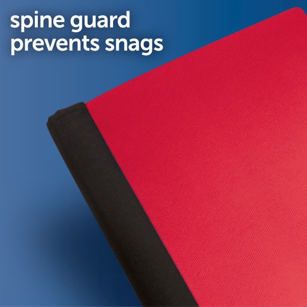 slide 4 of 4, Office Depot Brand Stellar Notebook With Spine Cover, 8-1/2"" X 11"", 5 Subject, College Ruled, 200 Sheets, Red, 200 ct