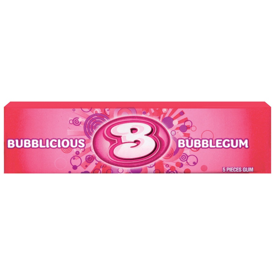 slide 1 of 3, Bubblicious Bubble Gum, 5 ct