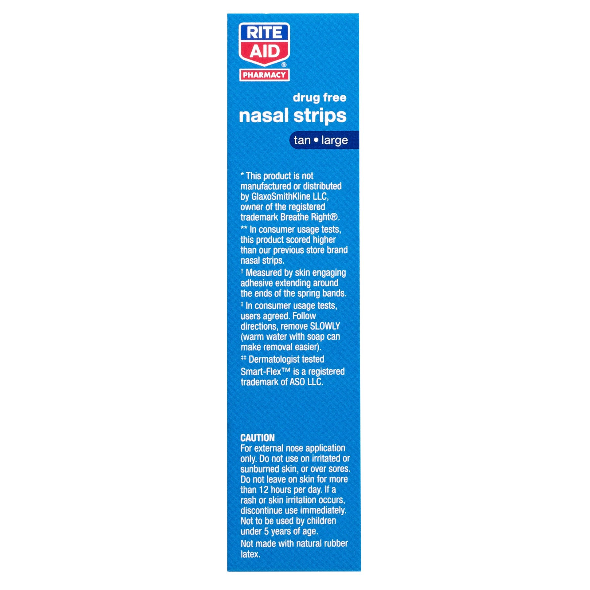 slide 4 of 4, Rite Aid Ra Nasal Strip Tan Lg, 30 ct