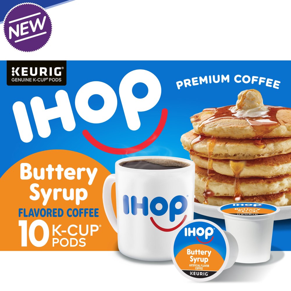 slide 1 of 8, Ihop Buttery Syrup Coffee Pods, 10 ct