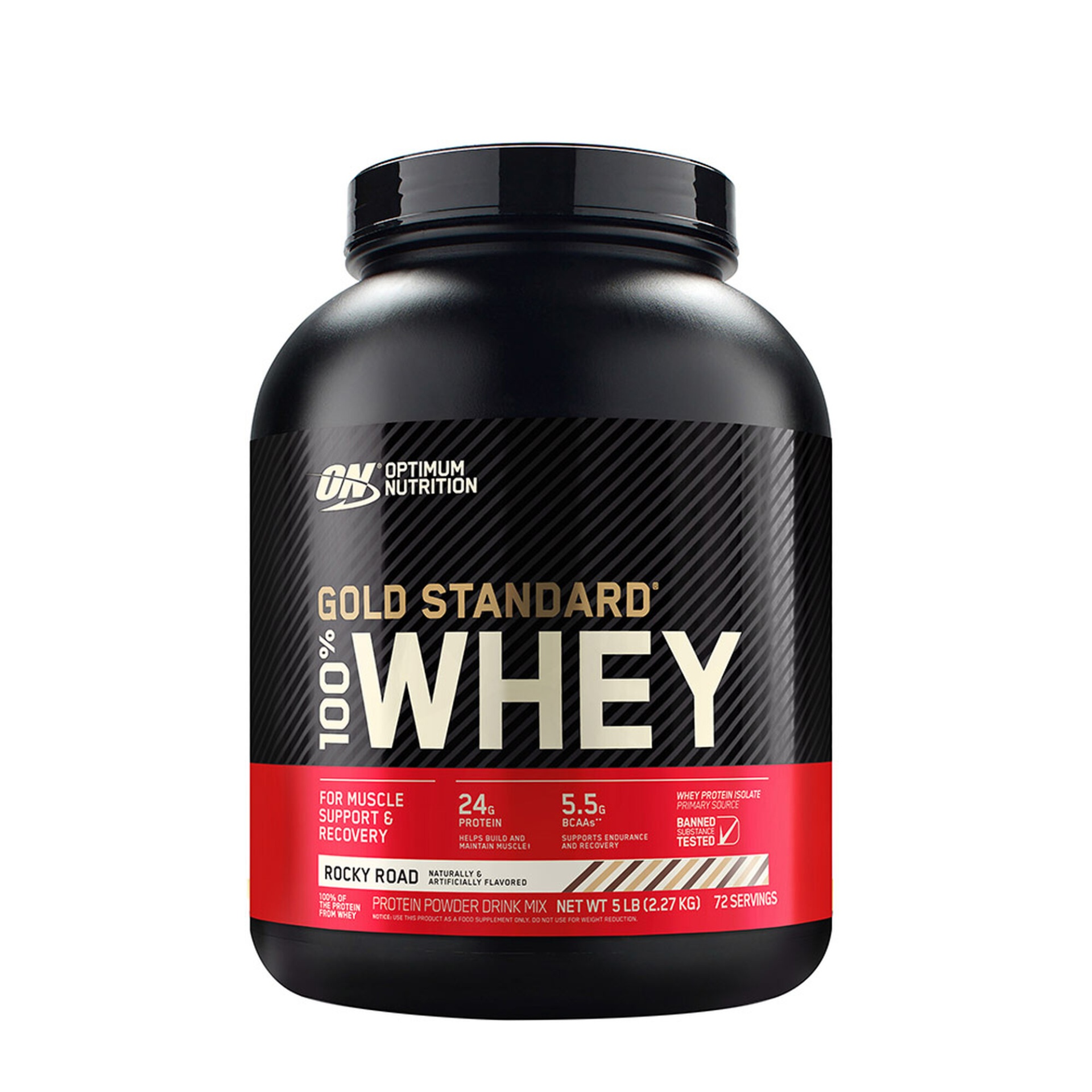 slide 1 of 1, Optimum Nutrition Gold Standard 100% Whey - Rocky Road, 5 lb