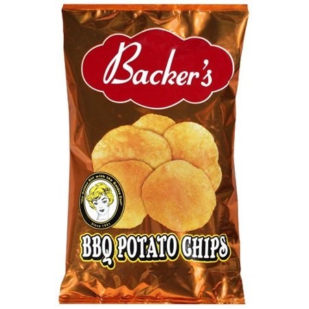 slide 1 of 1, Backer's BBQ Potato Chips, 10 oz
