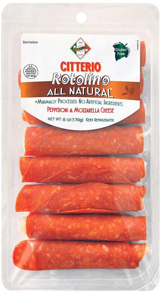 slide 1 of 1, Citterio Pep Mozz Rotolino, 6 oz
