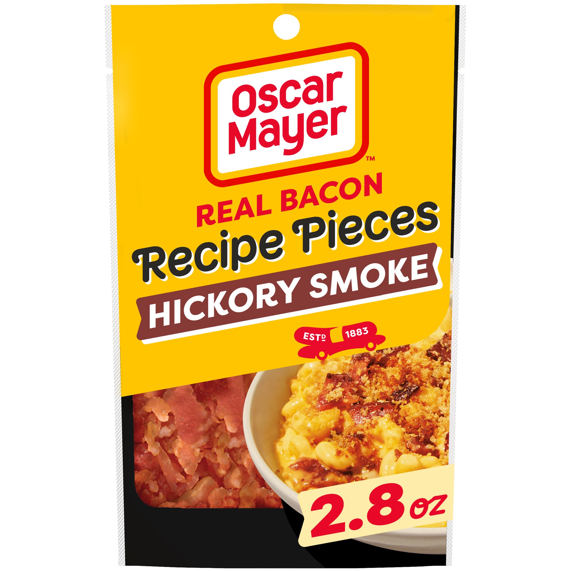 slide 1 of 5, Oscar Mayer Real Bacon Recipe Pieces, 2.8 oz Bag, 0.5-1 cup, 2.8 oz