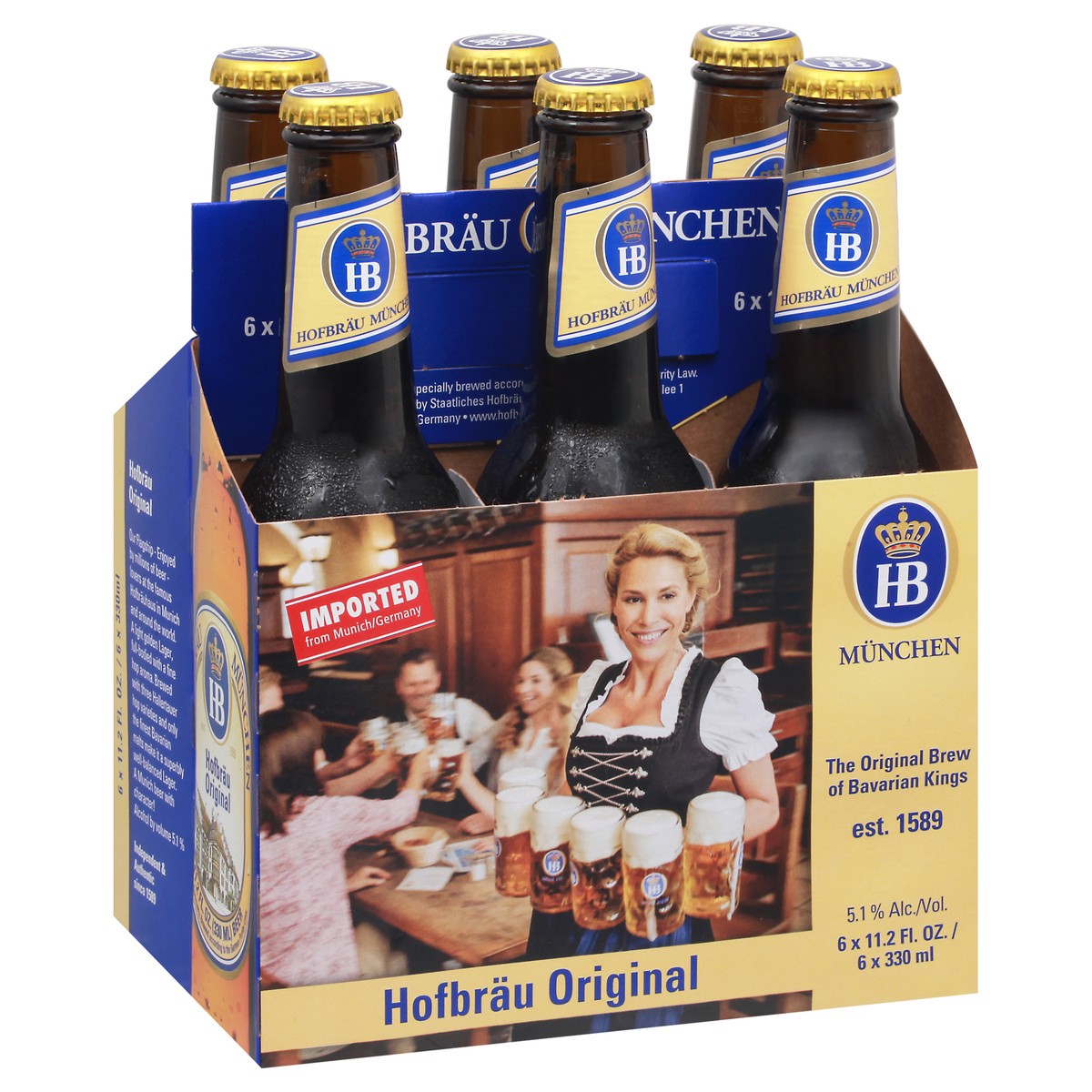 slide 6 of 9, Hofbräu München Hofbrau Original Beer 6-11.2 fl oz Bottles, 67.2 fl oz