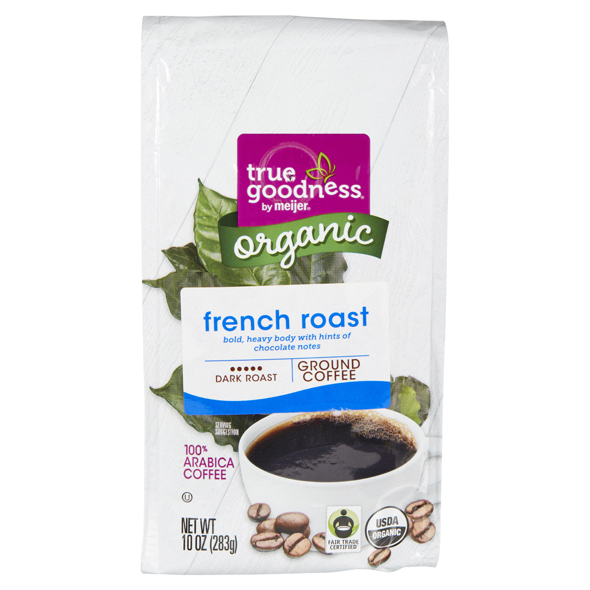 slide 1 of 5, True Goodness Organic French Roast Ground Coffee - 10 oz, 10 oz