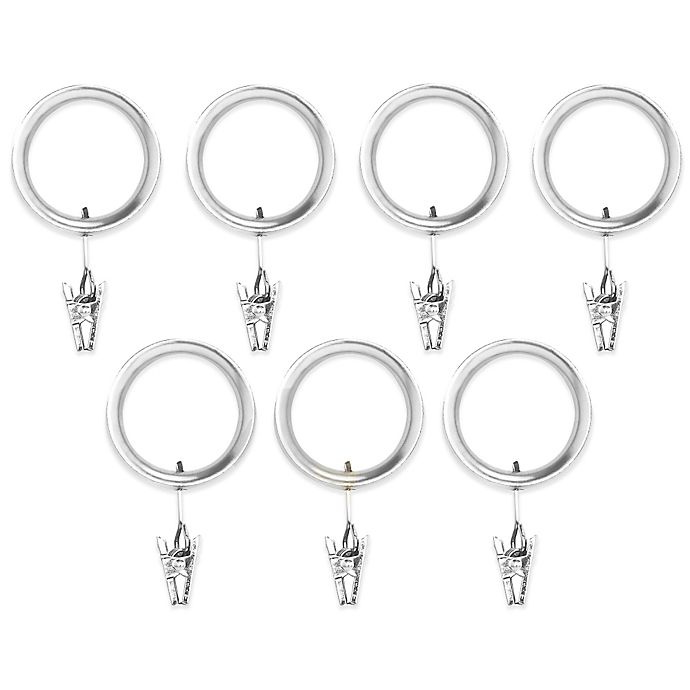 slide 1 of 1, Umbra Esquire Nickel Clip Rings, 7 ct