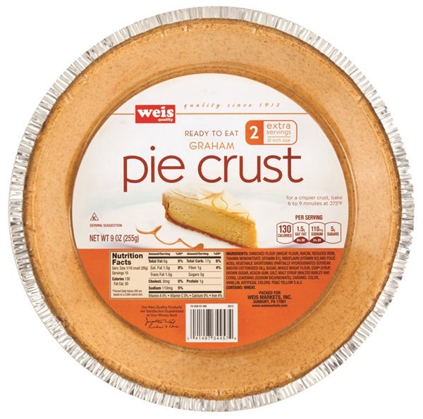 slide 1 of 6, Weis Quality Graham Graham Pie Crust, 9 oz