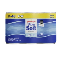 Giant Eagle Ultra Soft Bath Tissue,12 Mega Rolls