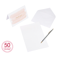 slide 13 of 13, American Greetings Pink Gold and Pink Brush Thank-You Cards and White Envelopes, 50 ct