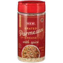 H-E-B Spicy Grated Parmesan Cheese