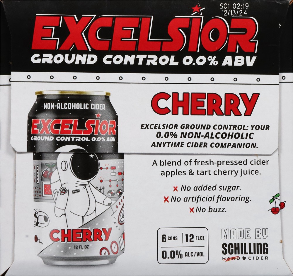 slide 4 of 6, Excelsior Ground Control Non-Alcoholic Cherry Cider - 6 ct, 6 ct; 12 oz